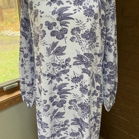 Hill House The Simone Dress Size S Lilac Tonal Floral Modest Floral Holiday - Picture 6 of 8